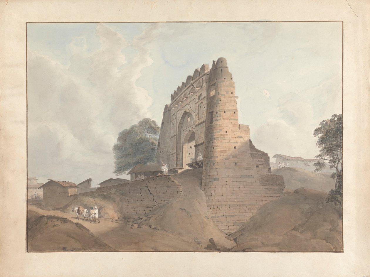 Porte du vieux fort à Old Benares - Samuel Davis