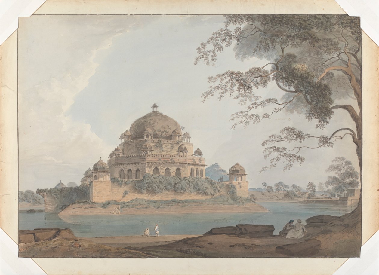 Vue du tombeau de Shershah à Sasaram au Bihar - Samuel Davis