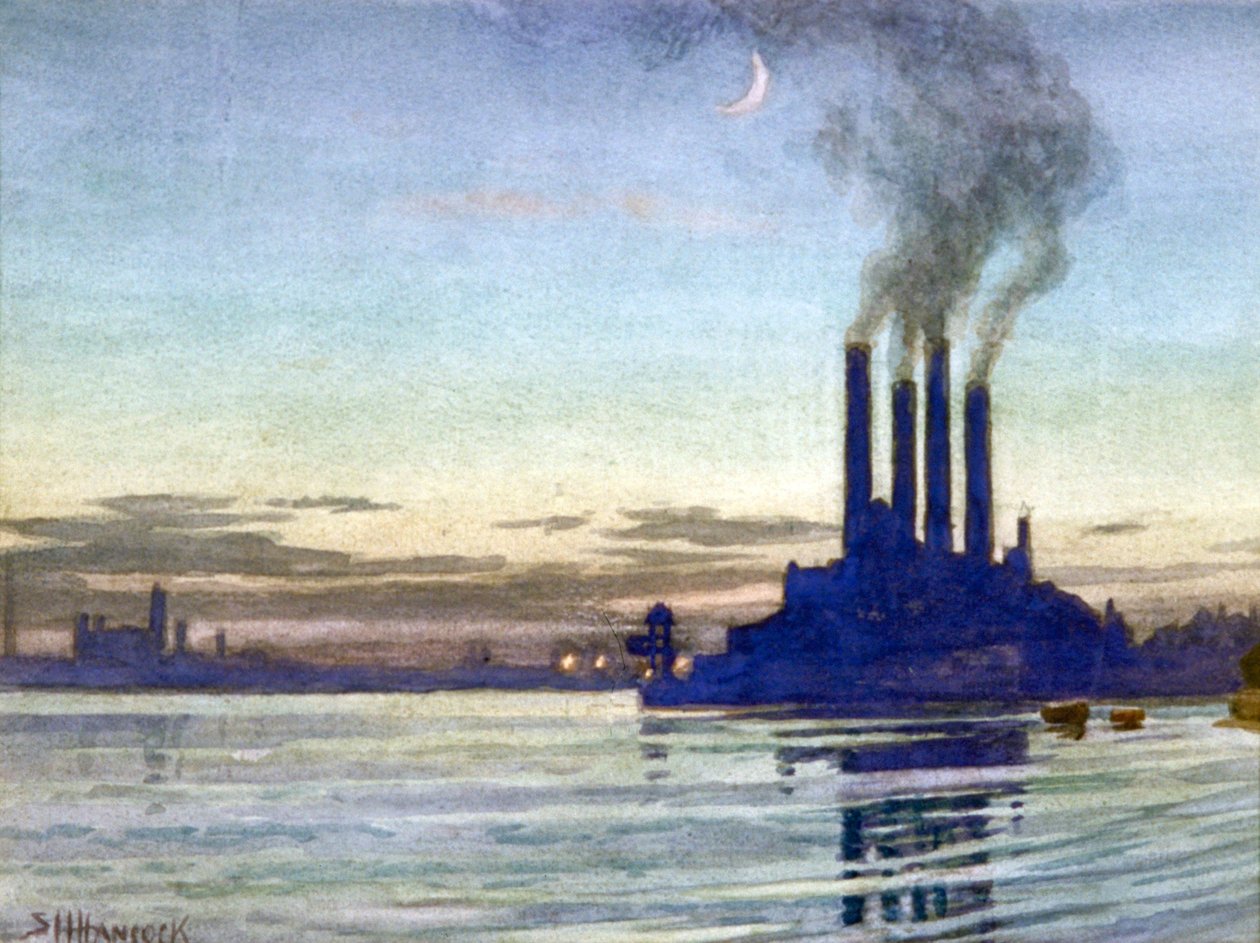Lots Road Power Station - Soir, 20ème siècle - Samuel Harry Hancock
