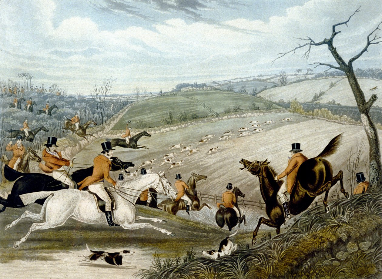 La grande chasse au renard du Leicestershire, planche 1 - Samuel Henry (after) Alken