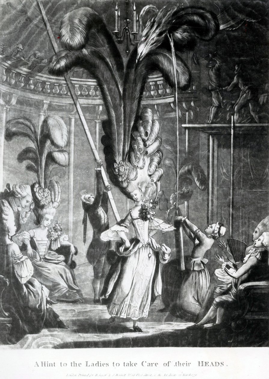 Un conseil aux dames de prendre soin de leurs têtes, publié par Sayer et Bennett (1774-1786), 1776 - Samuel Hieronymous Grimm