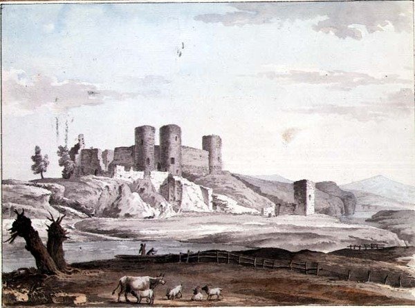 Château de Rhuddlan depuis le pont - Samuel Hieronymous Grimm