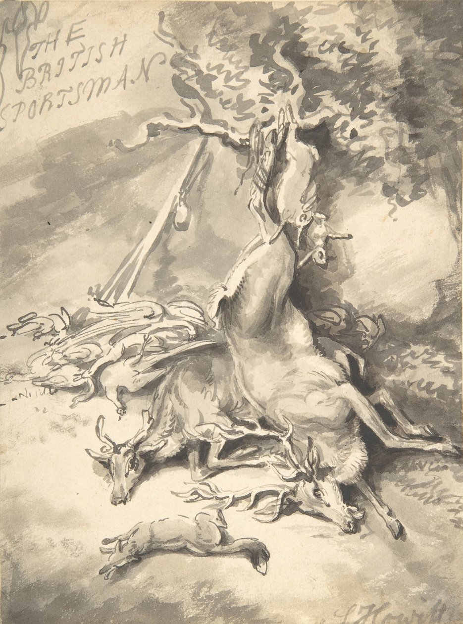 Conception pour la page de titre de The British Sportsman, vers 1812 - Samuel Howitt