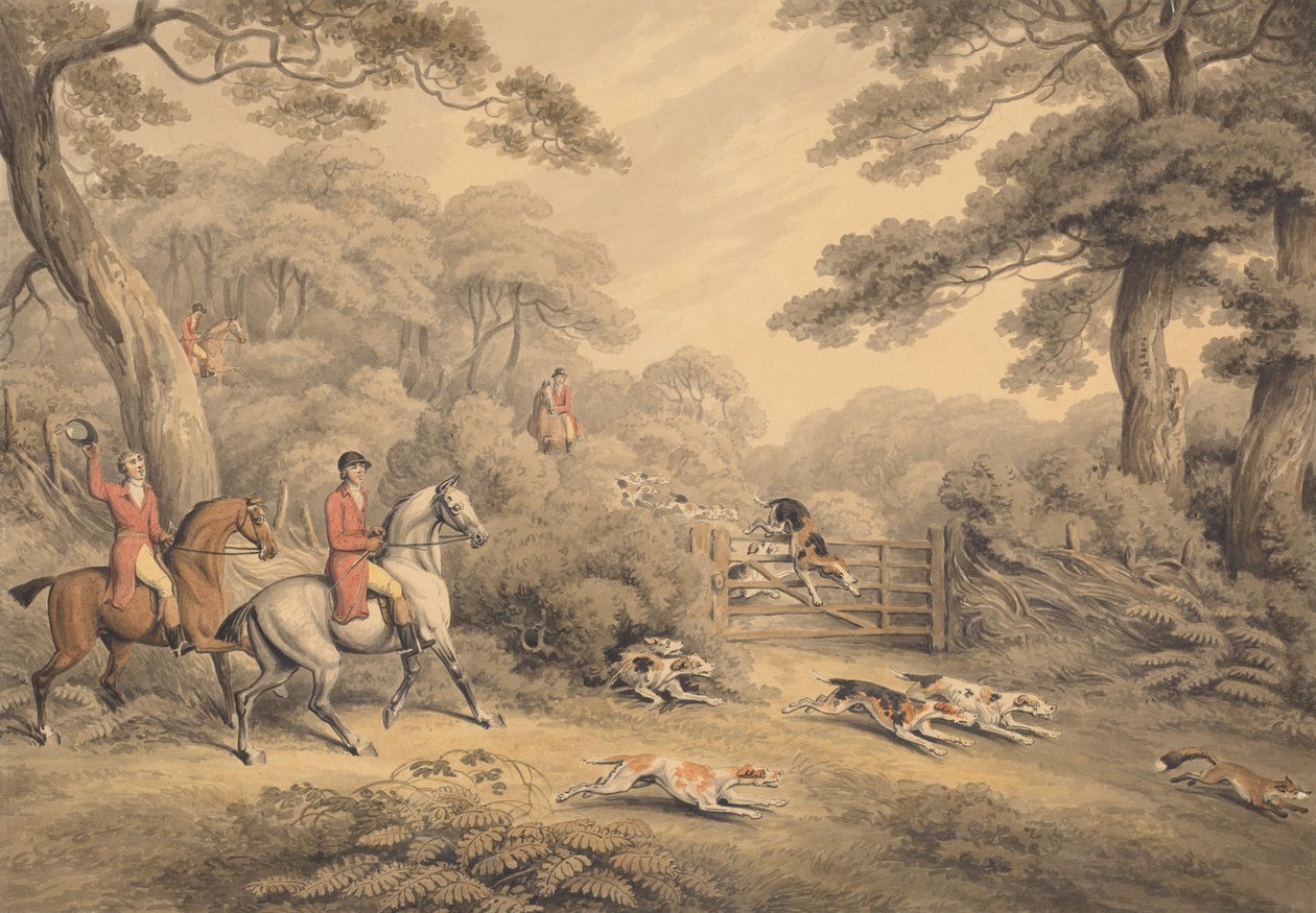Chasse au renard : sortie du couvert - Samuel Howitt