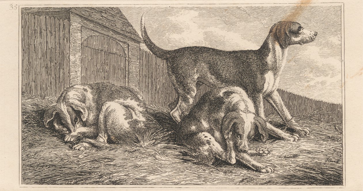 Trois chiens - Samuel Howitt