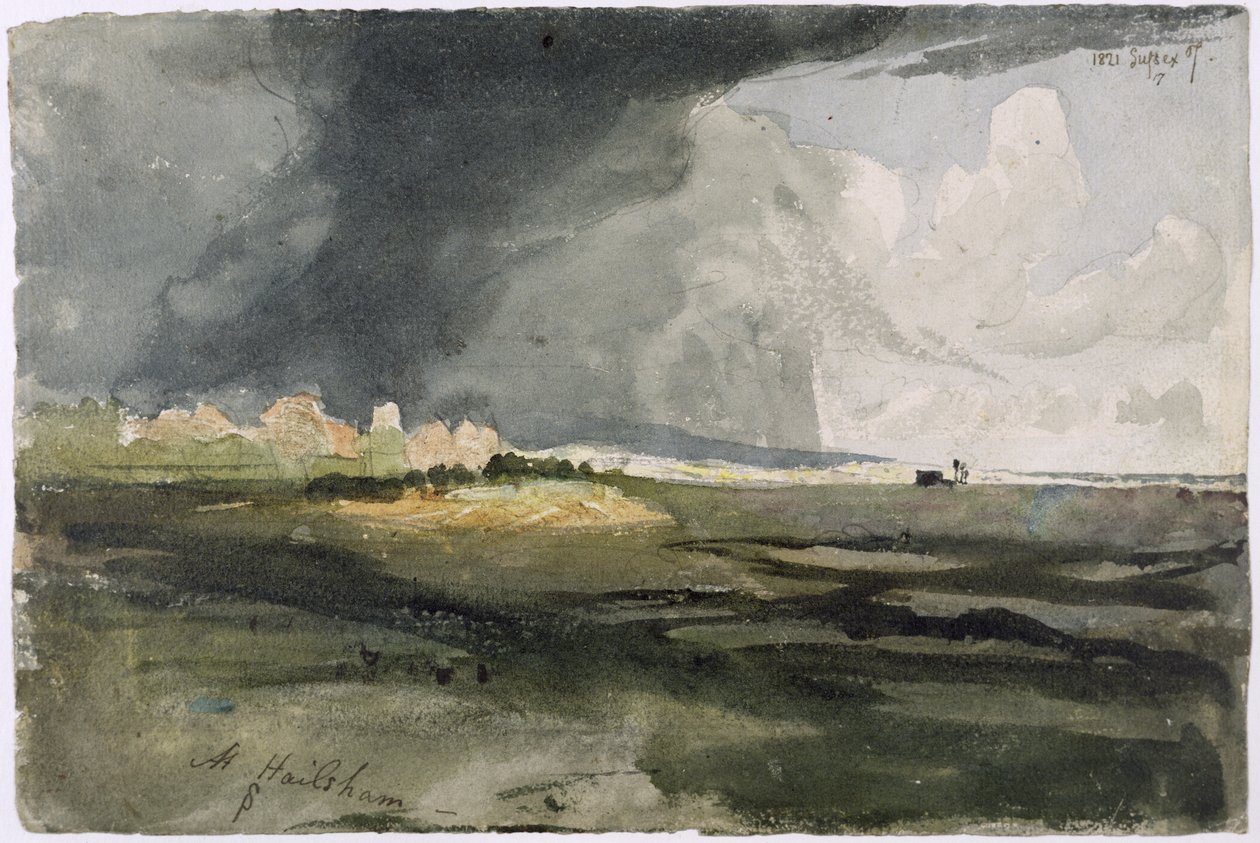 À Hailsham, Sussex : Une tempête approche, 1821 - Samuel Palmer