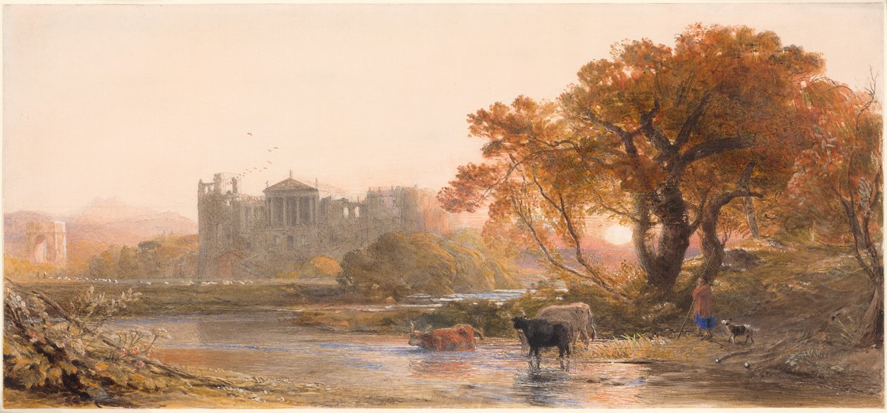 Soir en Italie—la Villa Déserte - Samuel Palmer