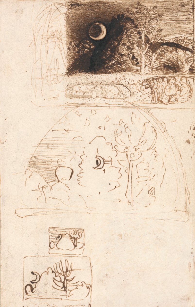 La lune croissante - Samuel Palmer