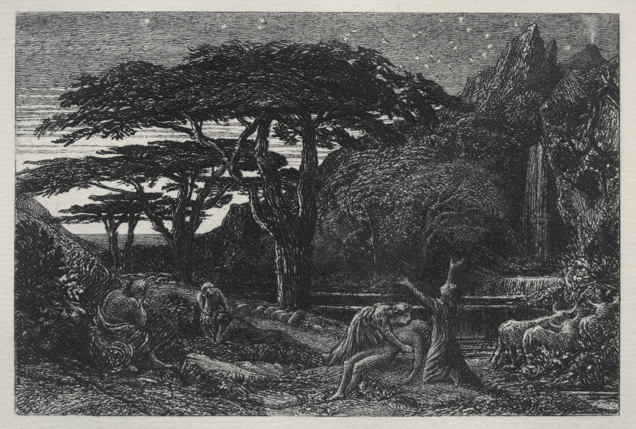 Le Bosquet de cyprès - Samuel Palmer