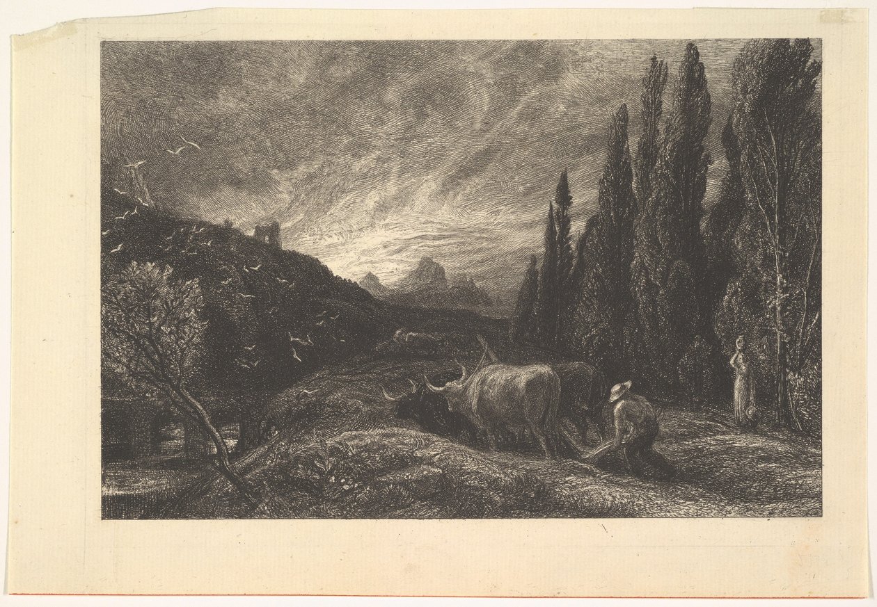 Le Premier Laboureur, 1861 - Samuel Palmer