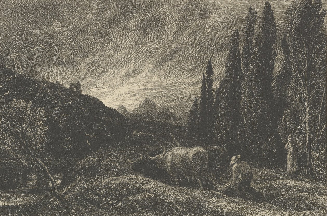 Le premier laboureur, ou Le matin étendu sur les montagnes, avant 1861 - Samuel Palmer