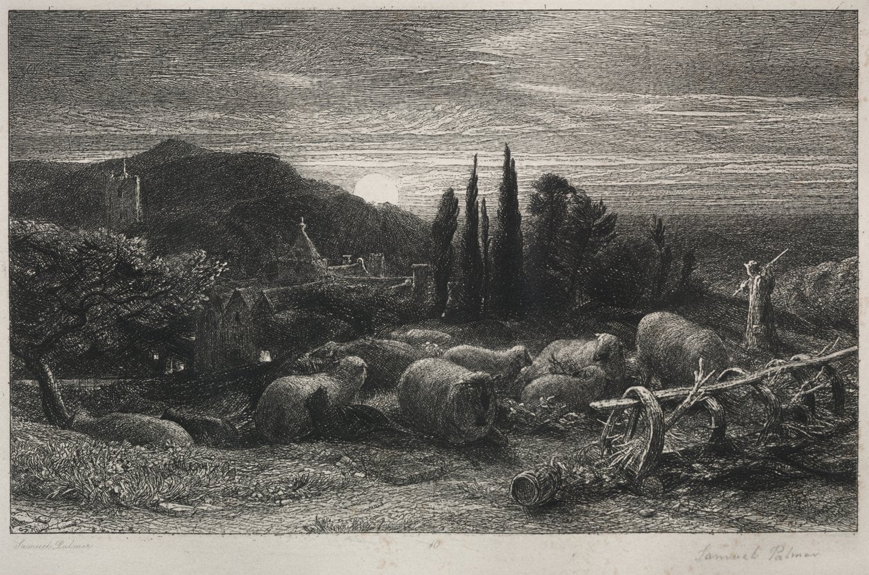 La Lune montante - Samuel Palmer