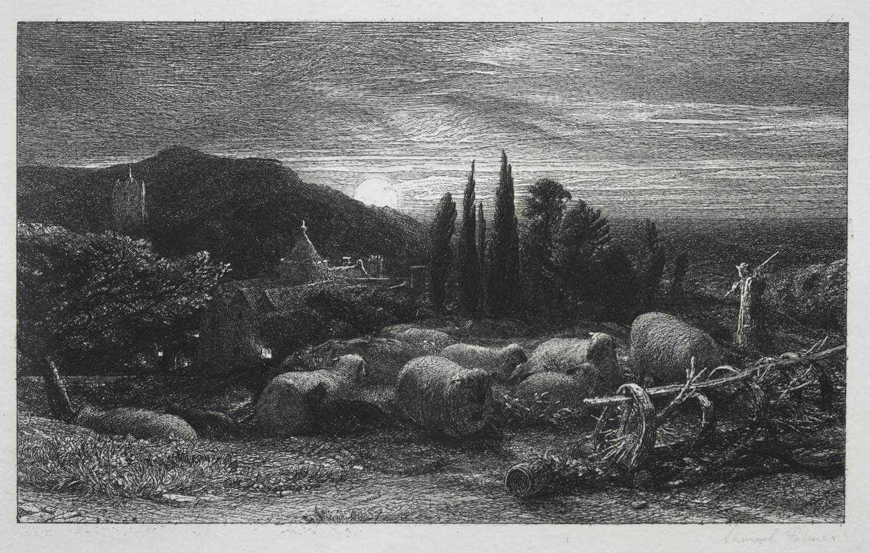 La Lune montante - Samuel Palmer