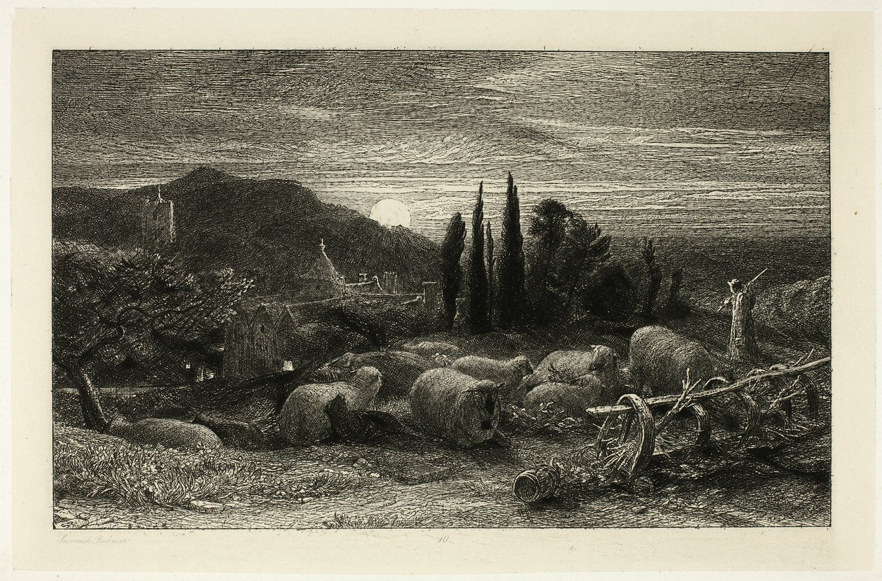 La lune montante - Samuel Palmer