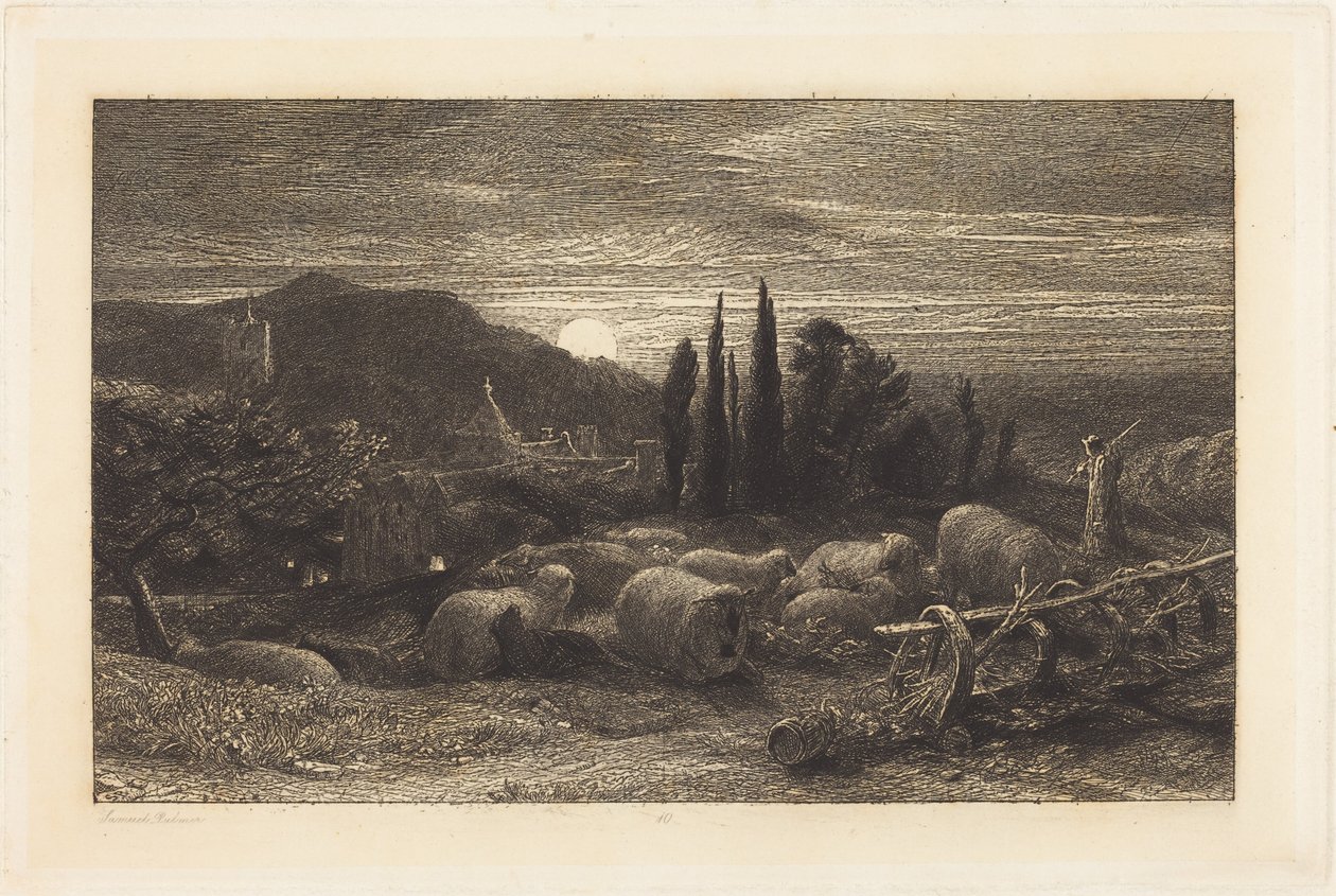 La lune montante - Samuel Palmer
