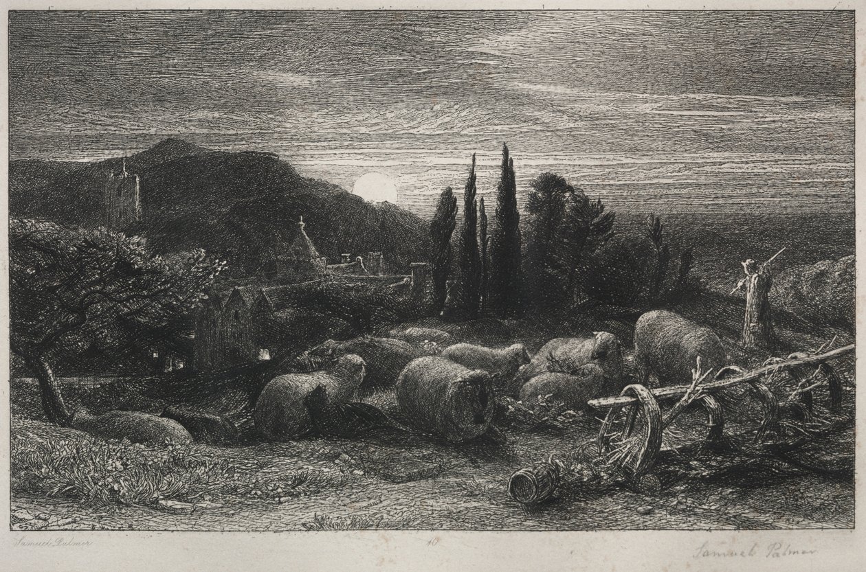 La Lune montante - Samuel Palmer