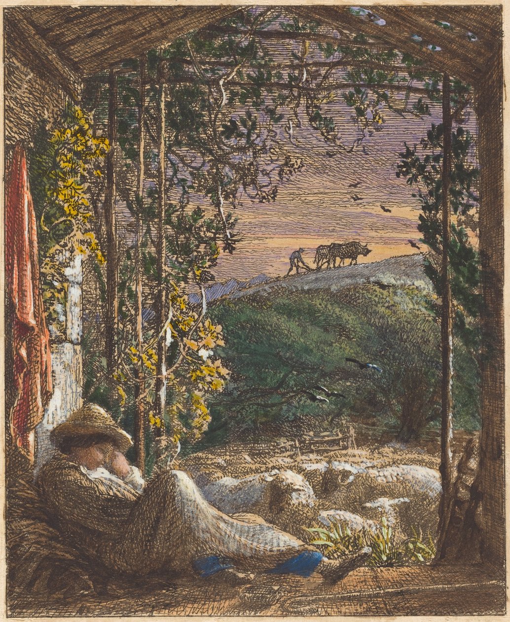 Le berger endormi; Tôt le matin - Samuel Palmer