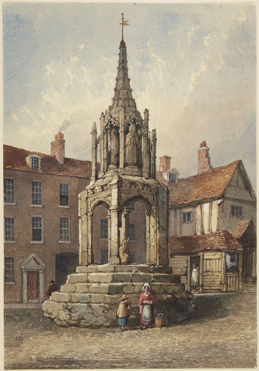 La croix à Leighton, Bedfordshire - Samuel Prout