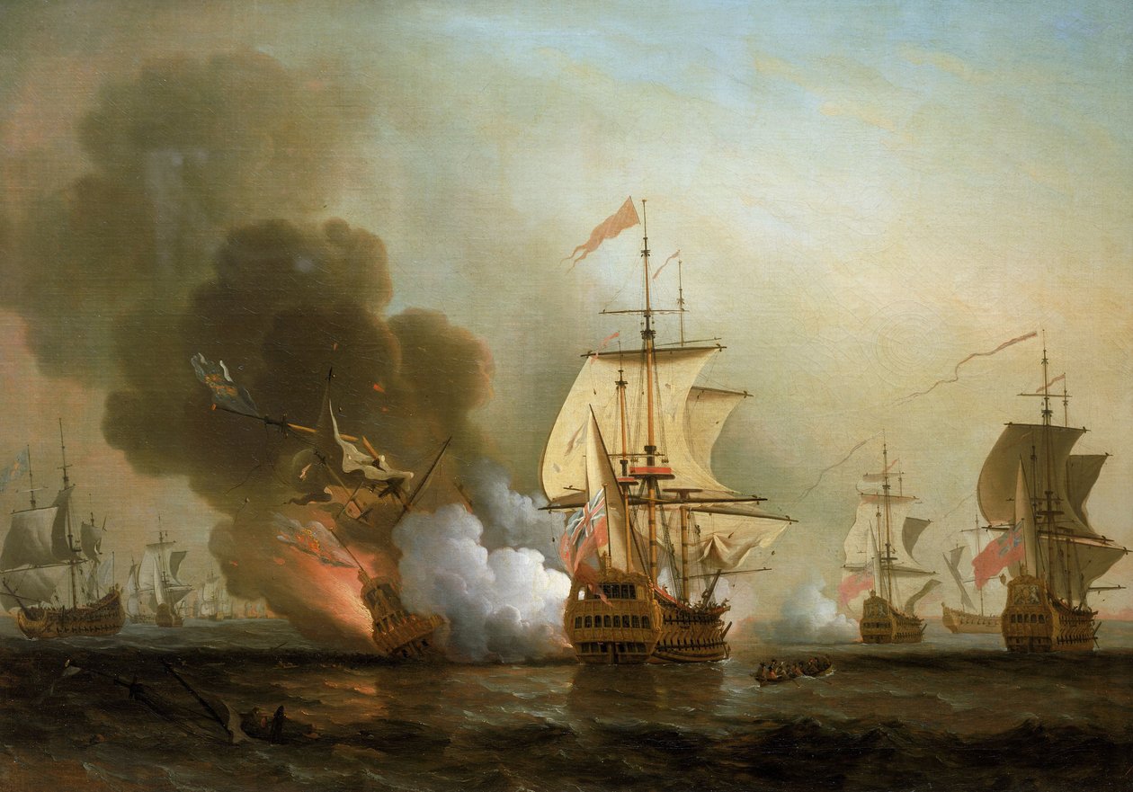 Bataille navale au large de Carthagène (Espagne), 28 mai 1708 - Samuel Scott