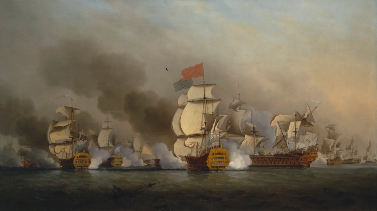La victoire du vice-amiral Sir George Anson au large du cap Finisterre - Samuel Scott