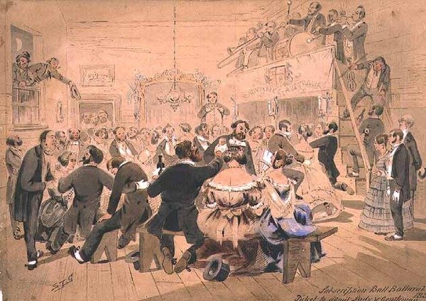Le premier bal par abonnement, Ballarat, Victoria - Samuel Thomas Gill