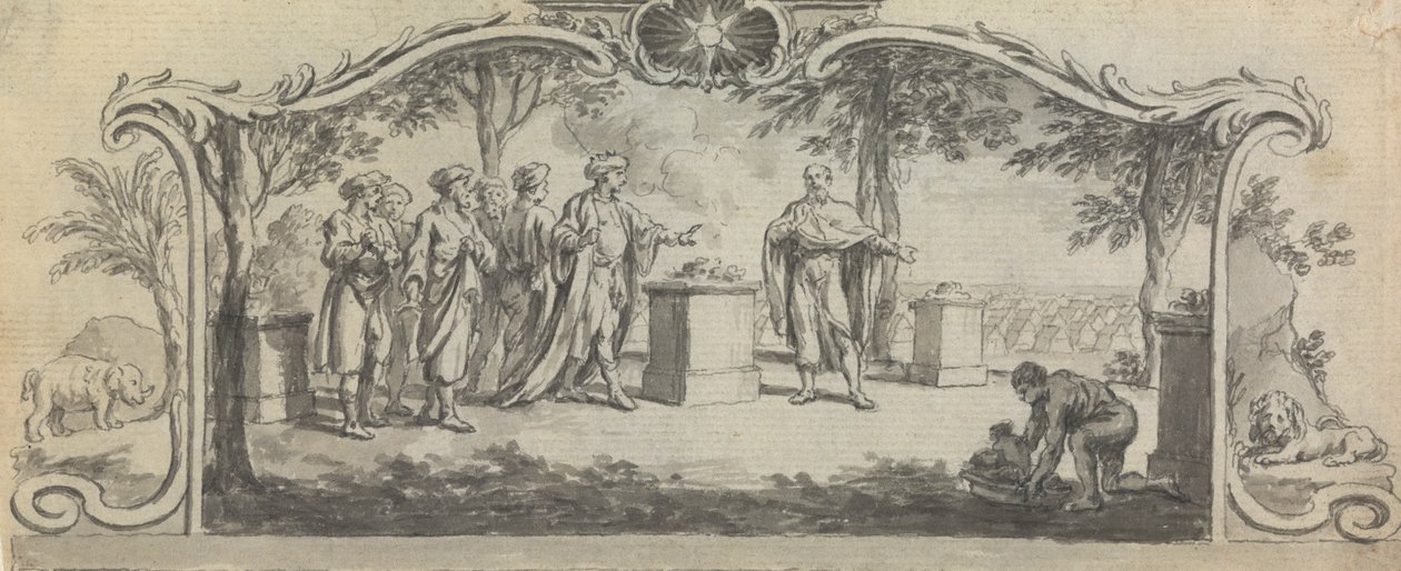 Conception pour une illustration de livre : ? Un sacrifice avant une bataille - Samuel Wale