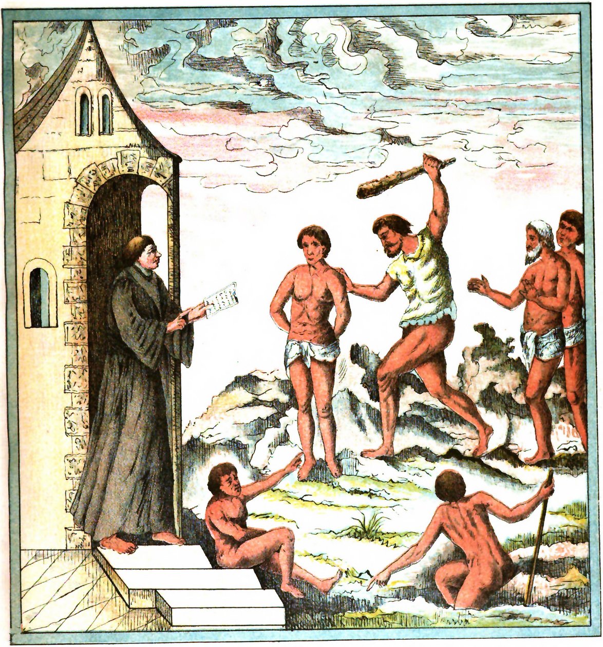 Champlain Indes Occidentales planche LXI - Récit des Indiens - Samuel de Champlain