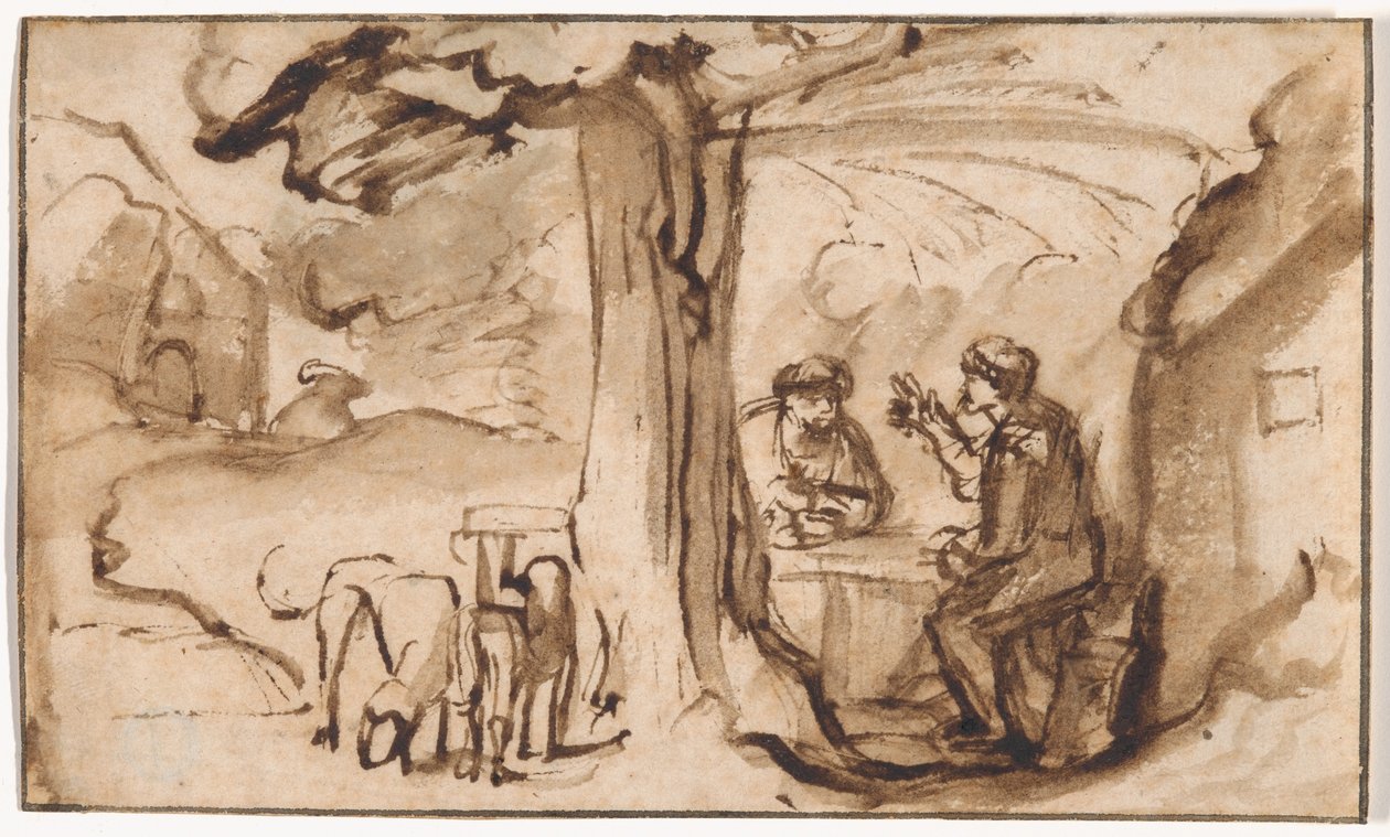 Jacob et Ésaü (recto); Tête d