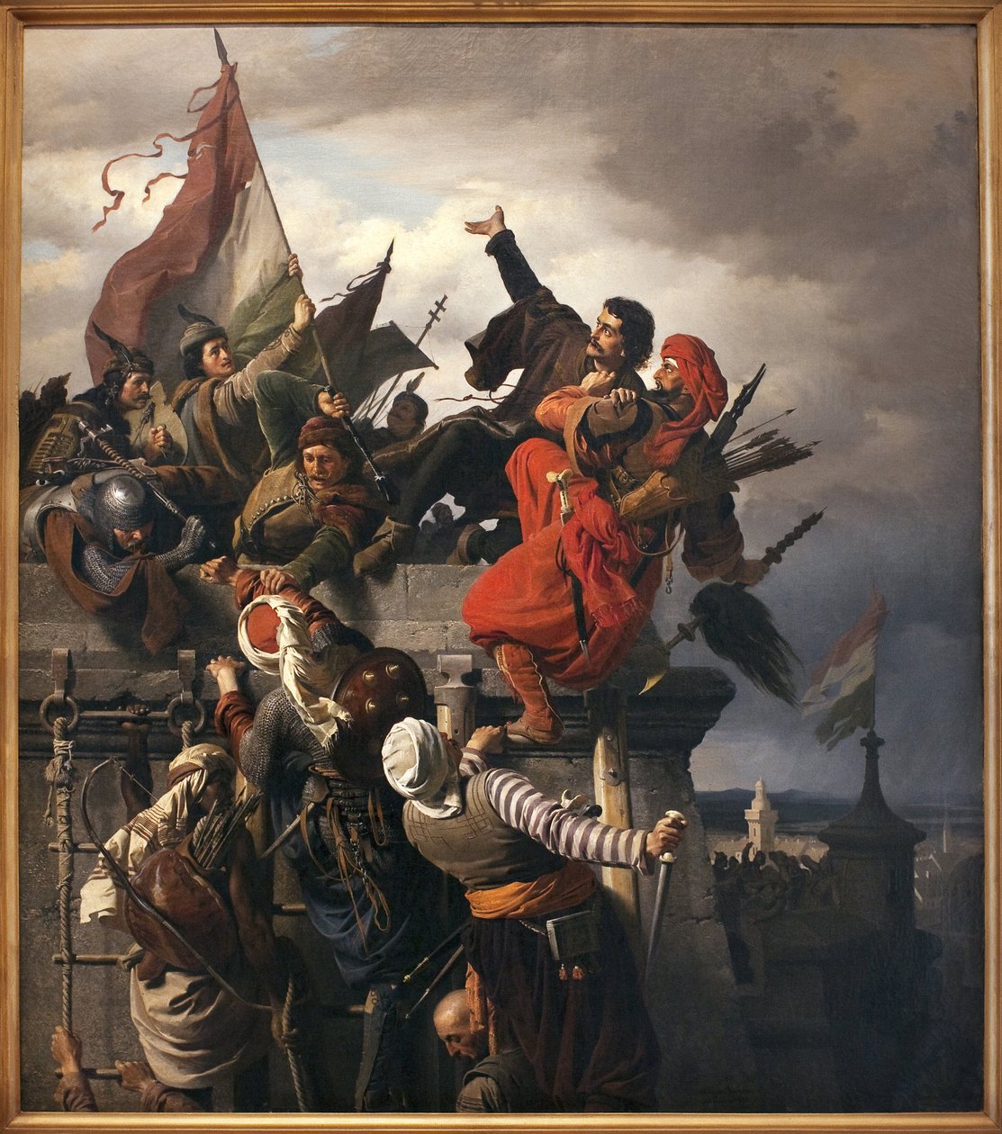 Le sacrifice de Titusz Dugovics (? -1456). Héros national hongrois, qui s