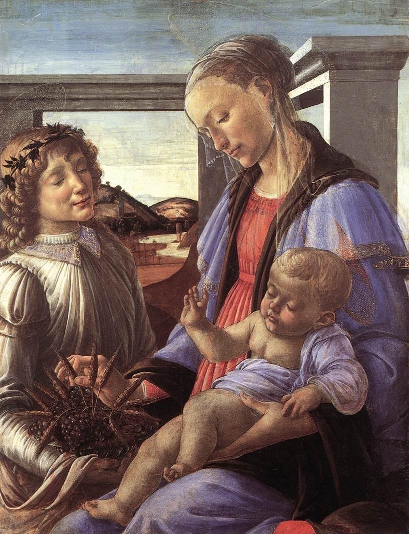 Madone et enfant avec un ange - Sandro Botticelli
