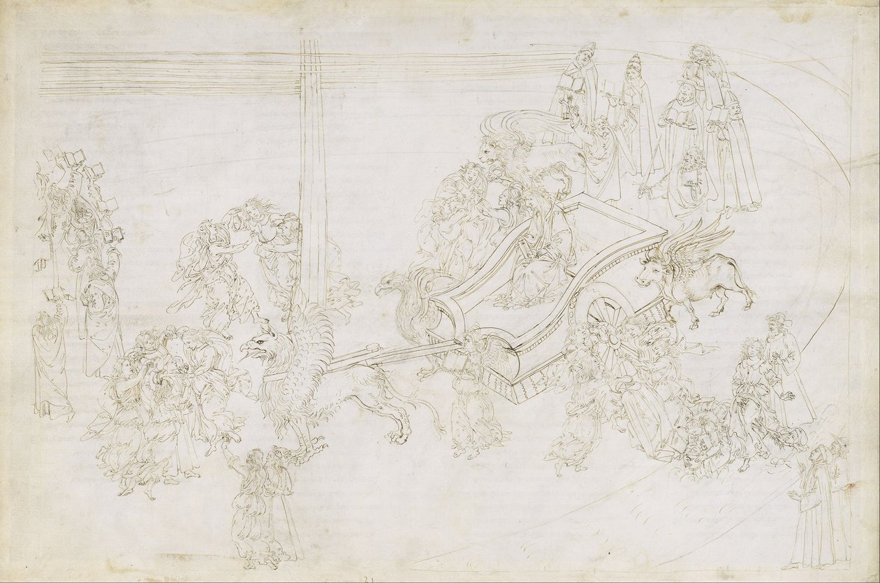 Illustrations de la « Divine Comédie » de Dante (Purgatoire, chant 31) - Sandro Botticelli