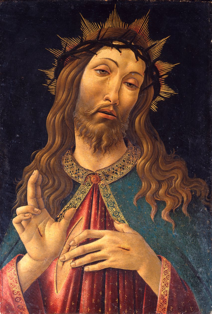 Italien :  Vir dolorum (Cristo benedicente) Homme de douleur - Sandro Botticelli