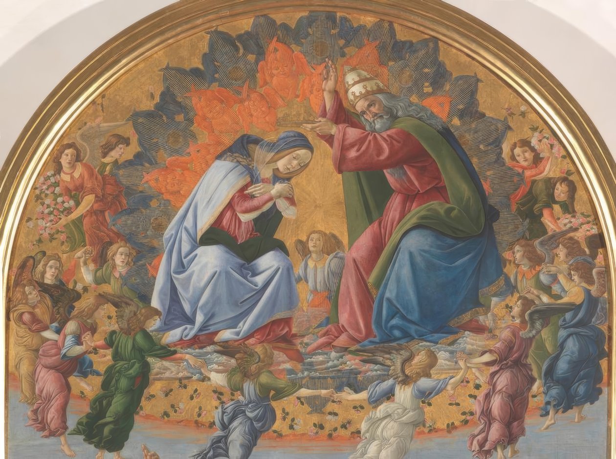 Couronnement de Marie avec quatre saints - Sandro Botticelli