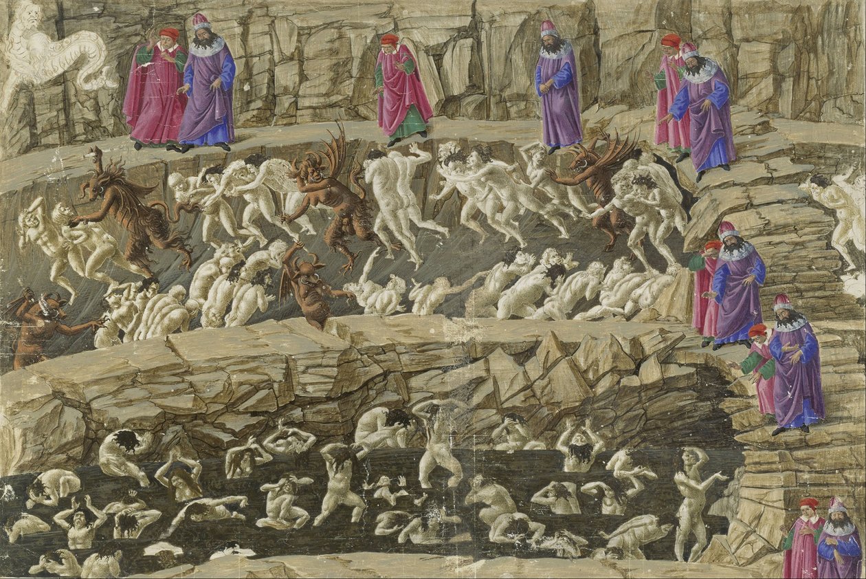 La Divine Comédie, Enfer XVIII - Sandro Botticelli