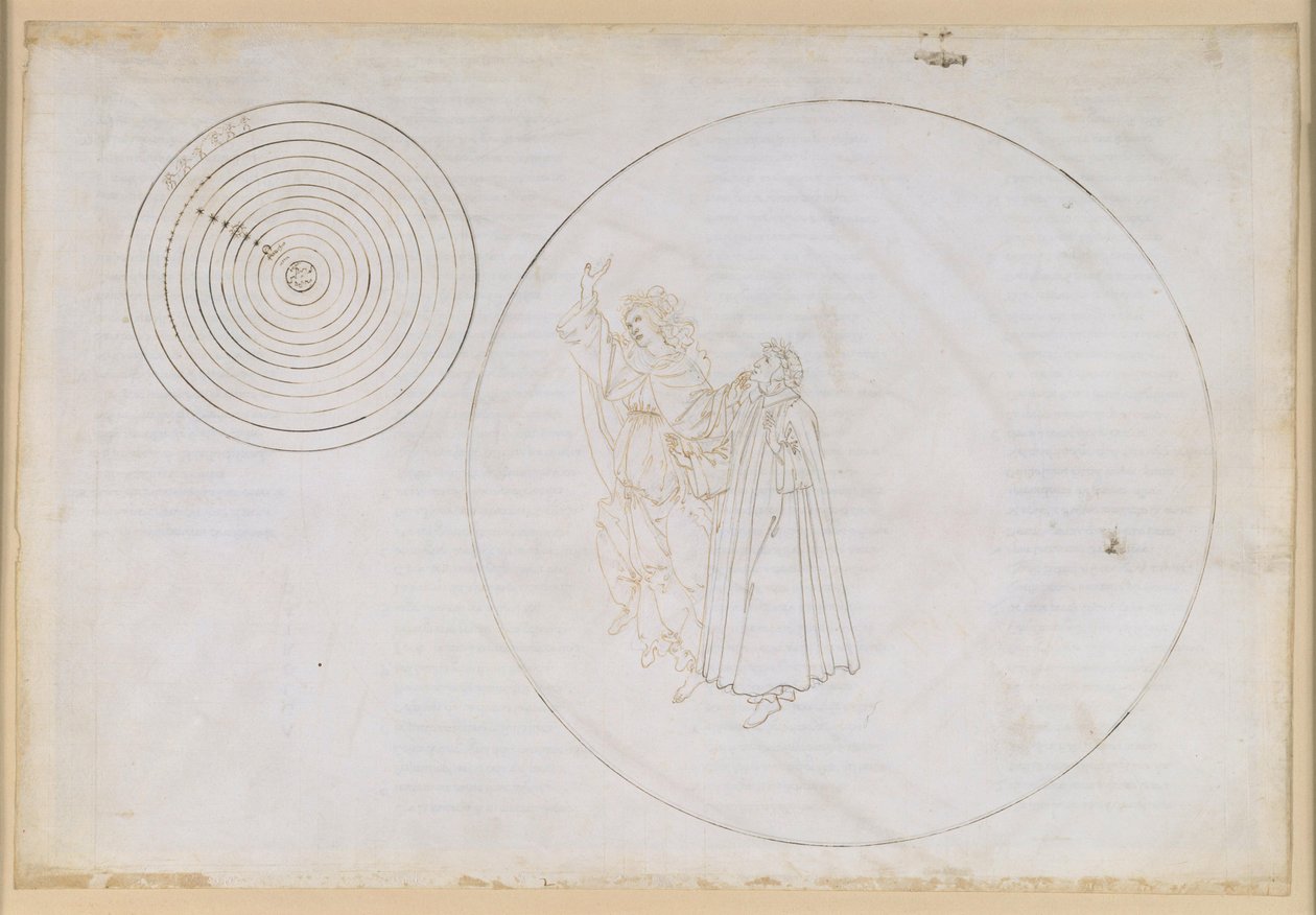 La Divine Comédie, Paradis II. Béatrice explique le Paradis à Dante - Sandro Botticelli