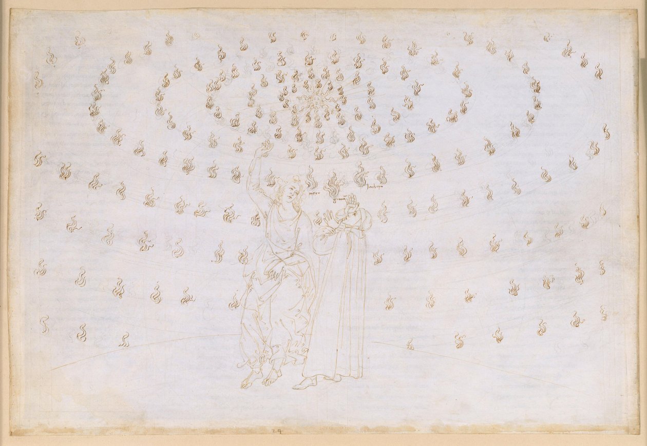 La Divine Comédie, Paradis XXV. Huitième sphère (ciel des étoiles fixes) : Jacques met Dante à l
