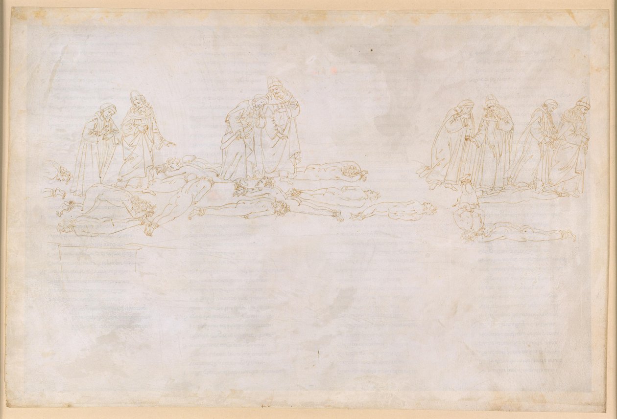 La Divine Comédie, Purgatoire XX. Cinquième cercle du Purgatoire : pénitence des avares et des prodigues ; conversation avec Hugues Capet - Sandro Botticelli