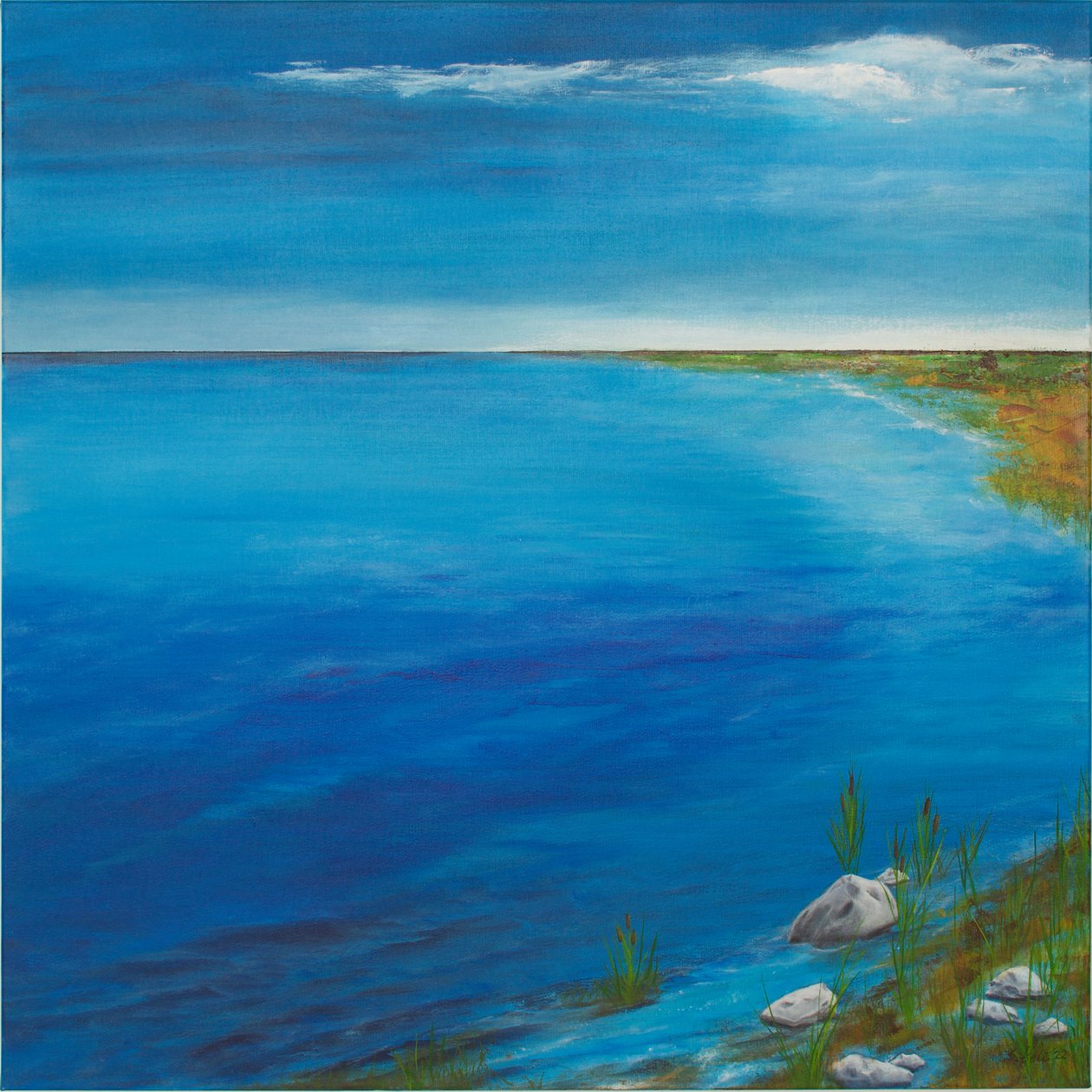 Quenouilles, 2022 (acrylique sur toile) - Sandy Iseli
