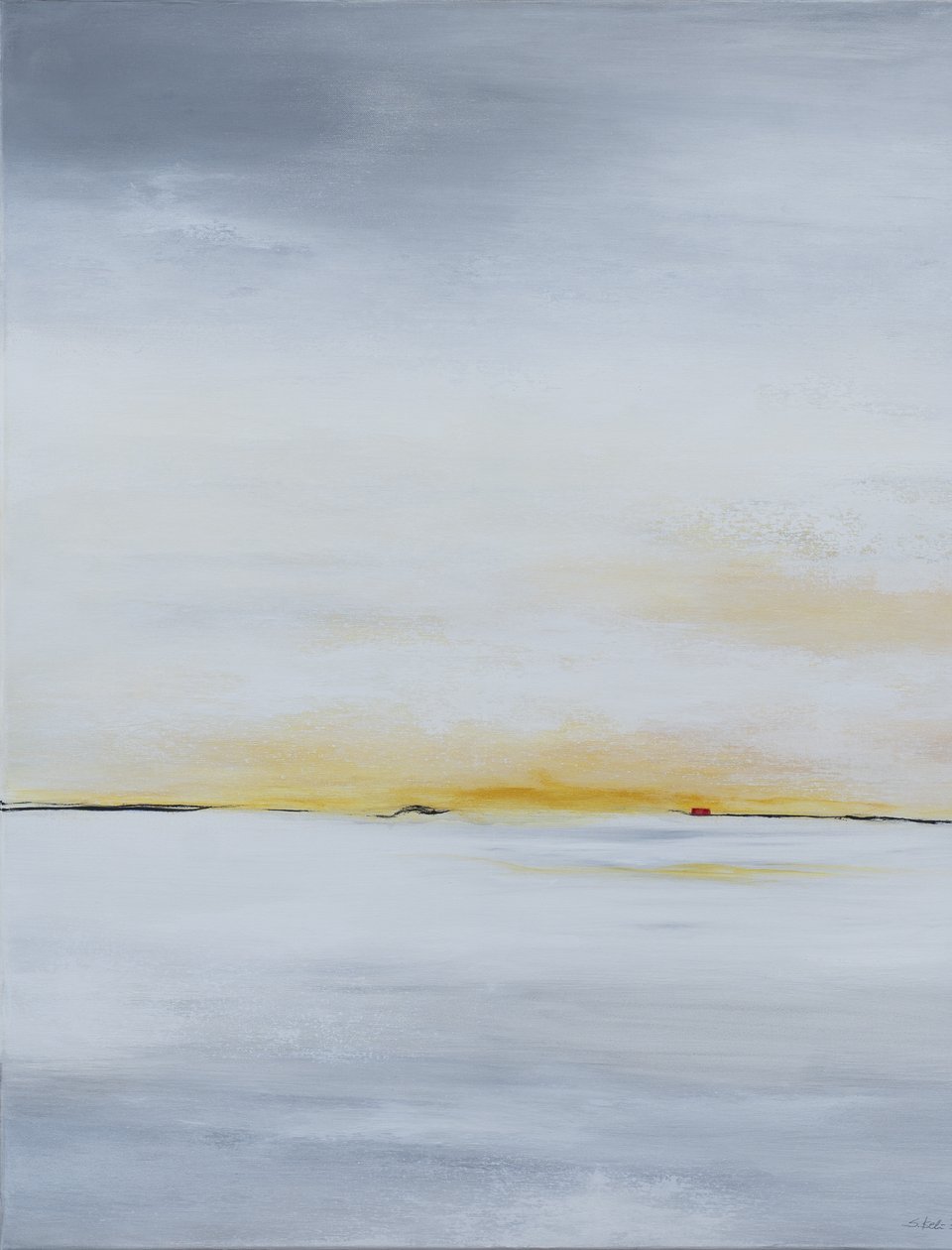 Champs de glace, 2018 (acrylique sur toile) - Sandy Iseli