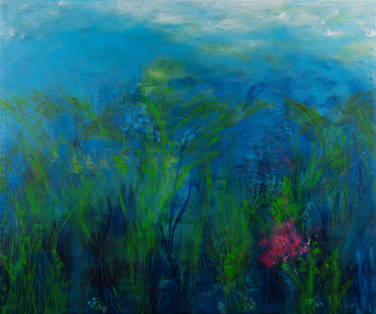 Ocean Meadow, 2024 (acrylique sur toile) - Sandy Iseli