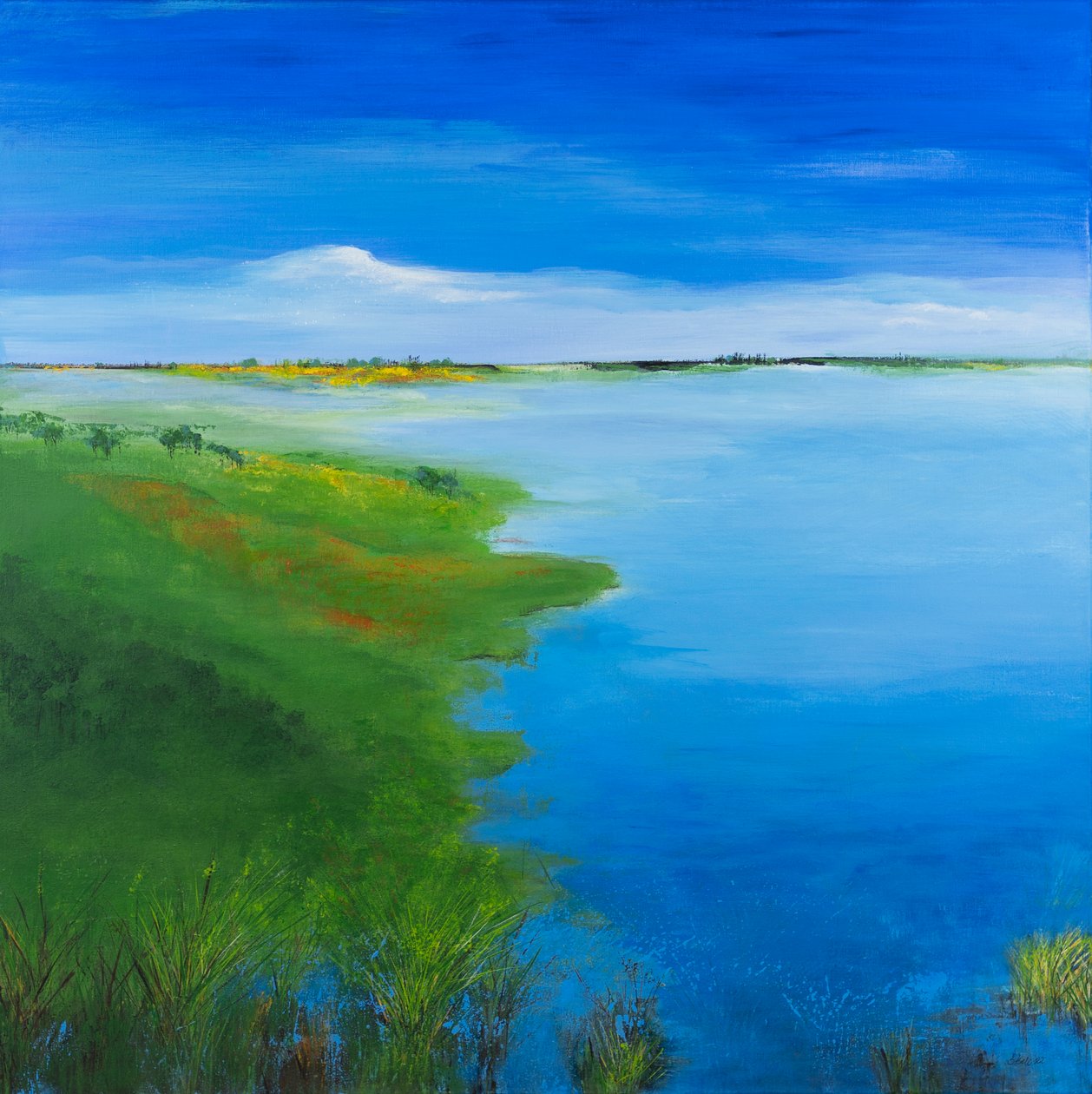 Eau montante, 2022 (acrylique sur toile) - Sandy Iseli