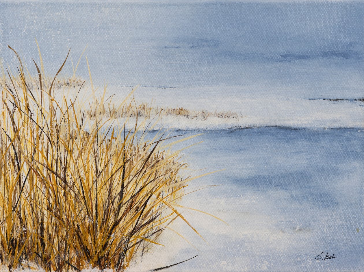 Flocons de neige, 2018 (acrylique sur toile) - Sandy Iseli