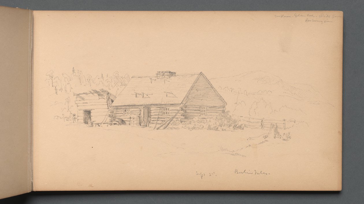 Carnet de croquis, page 14 : Chutes de Berlin, 2 septembre 1859 - Sanford Robinson Gifford
