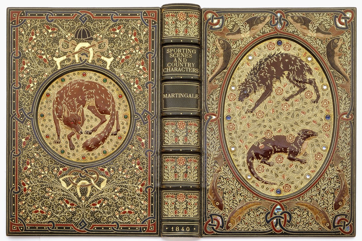Une reliure ornée de pierres précieuses, représentant plusieurs animaux - Sangorski and Sutcliffe