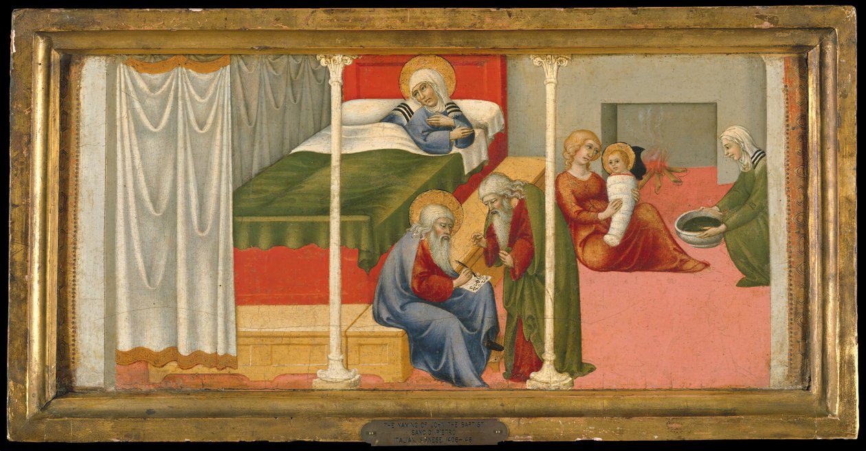 La naissance et le baptême de Saint Jean-Baptiste, 1450-60 - Sano di Pietro