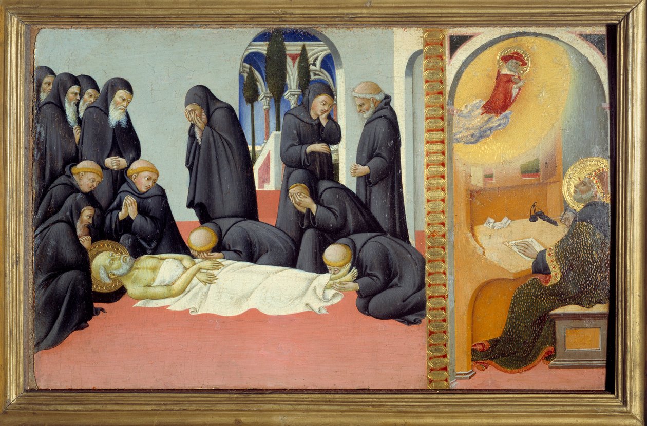 Scène de la vie de Saint Jérôme : Mort de Saint Jérôme et son ...