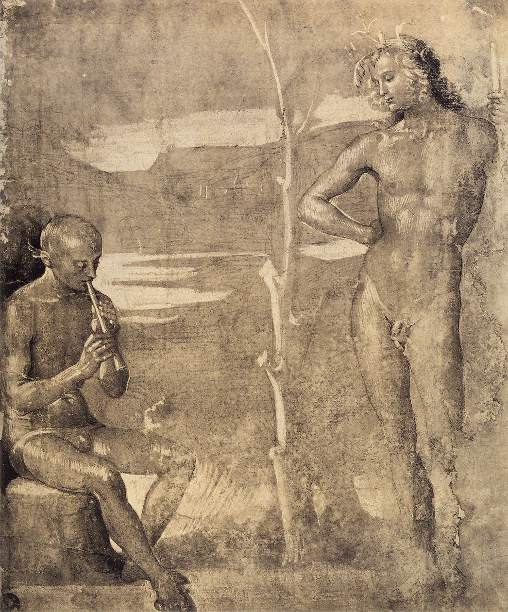 Dessin préparatoire pour Apollon et Marsia - Raffaello Sanzio Raphael