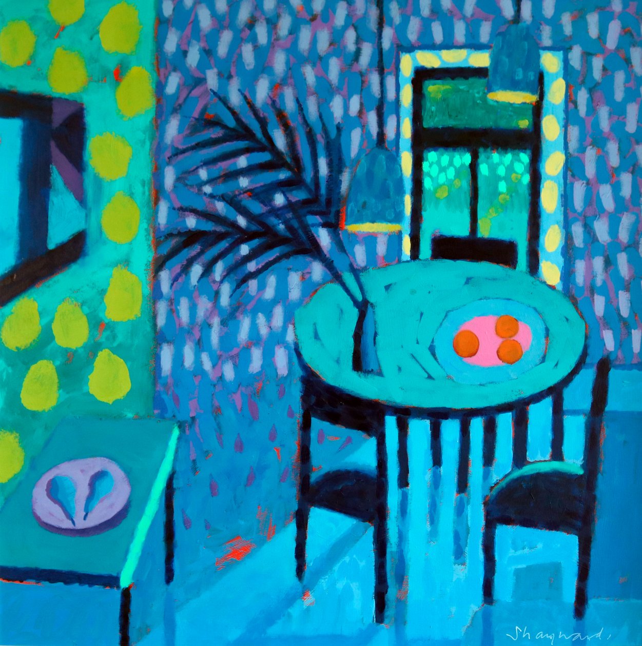 Les Fruits # 1, 2023 (acrylique sur panneau) - Sara Hayward