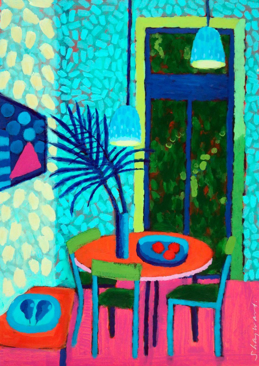 Les Fruits # , 2023 (acrylique sur panneau) - Sara Hayward