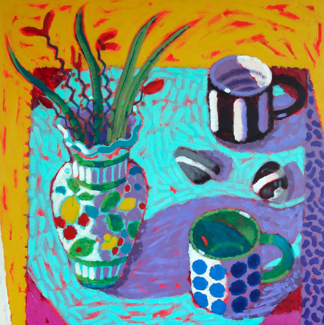 Nature morte n° 30, 2025 (acrylique sur panneau) - Sara Hayward